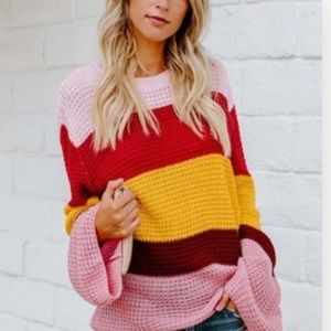 Color block sweater